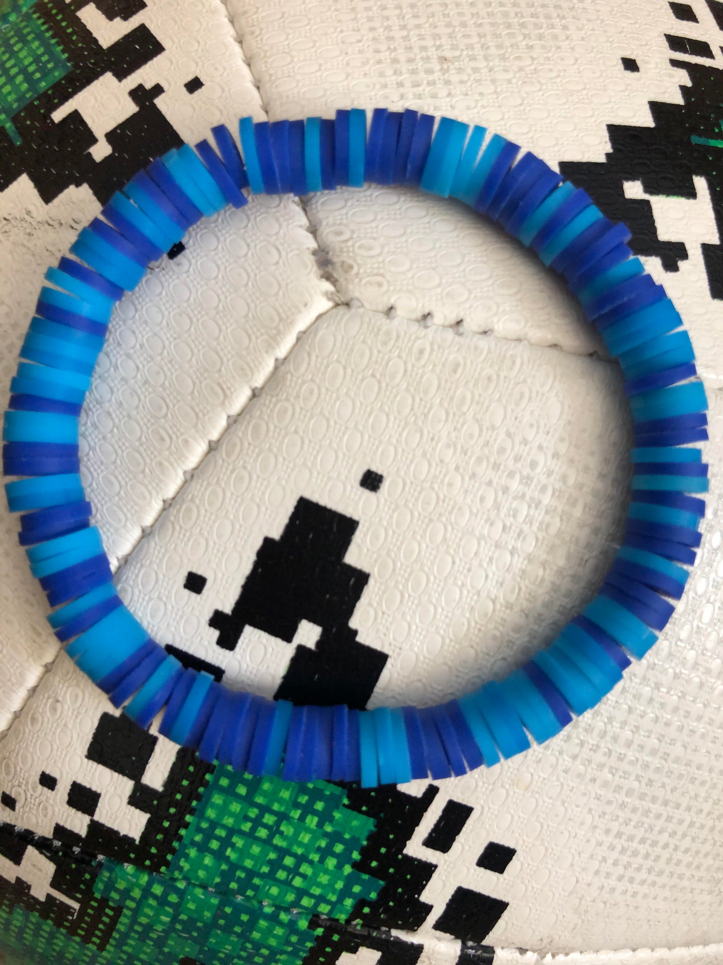 Boys Clay Bead Bracelet - Blue Tones