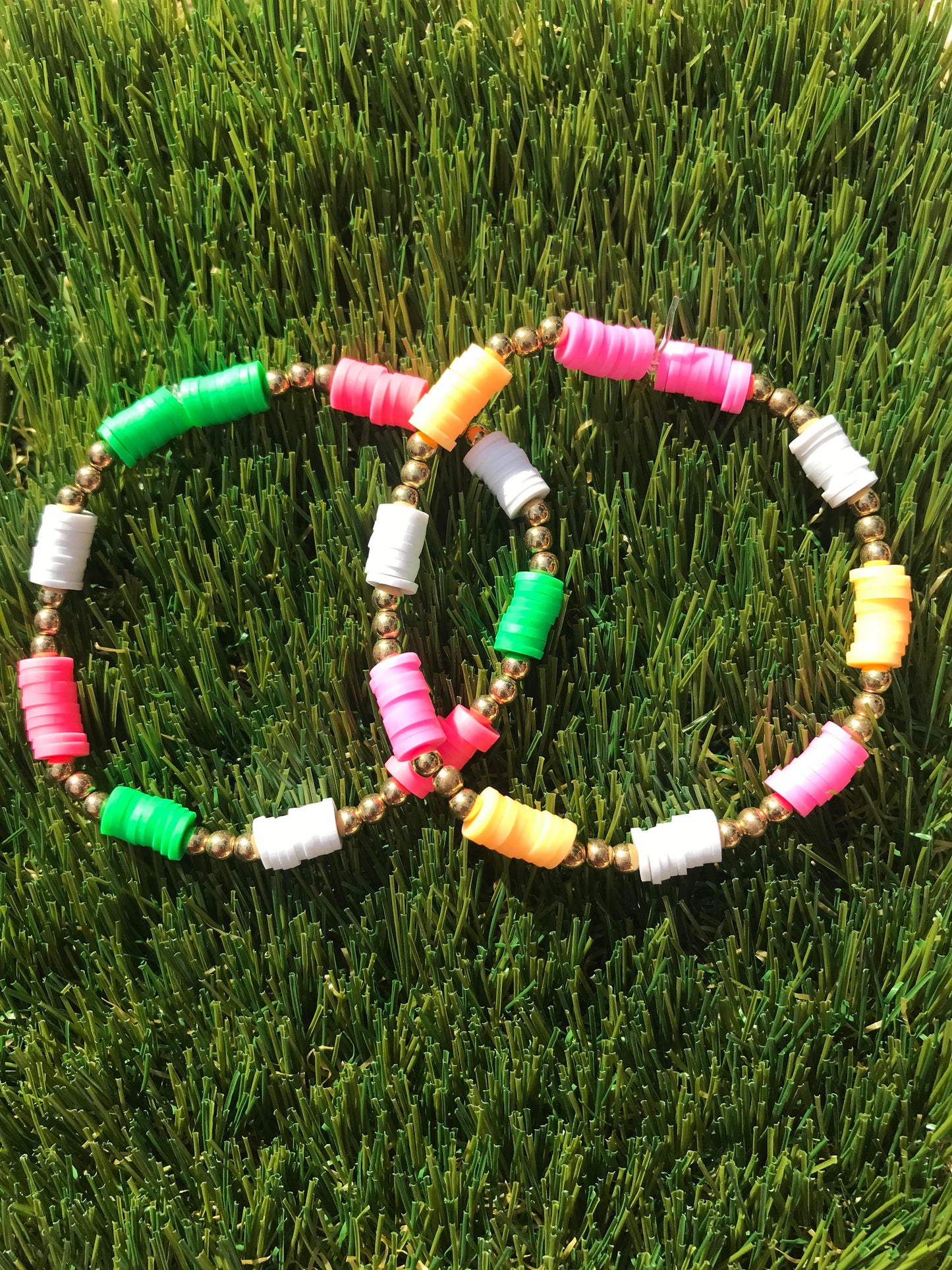 Clay bead bracelet