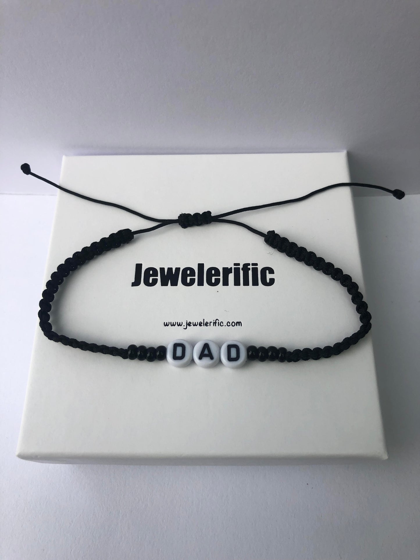 Dad black string bracelet