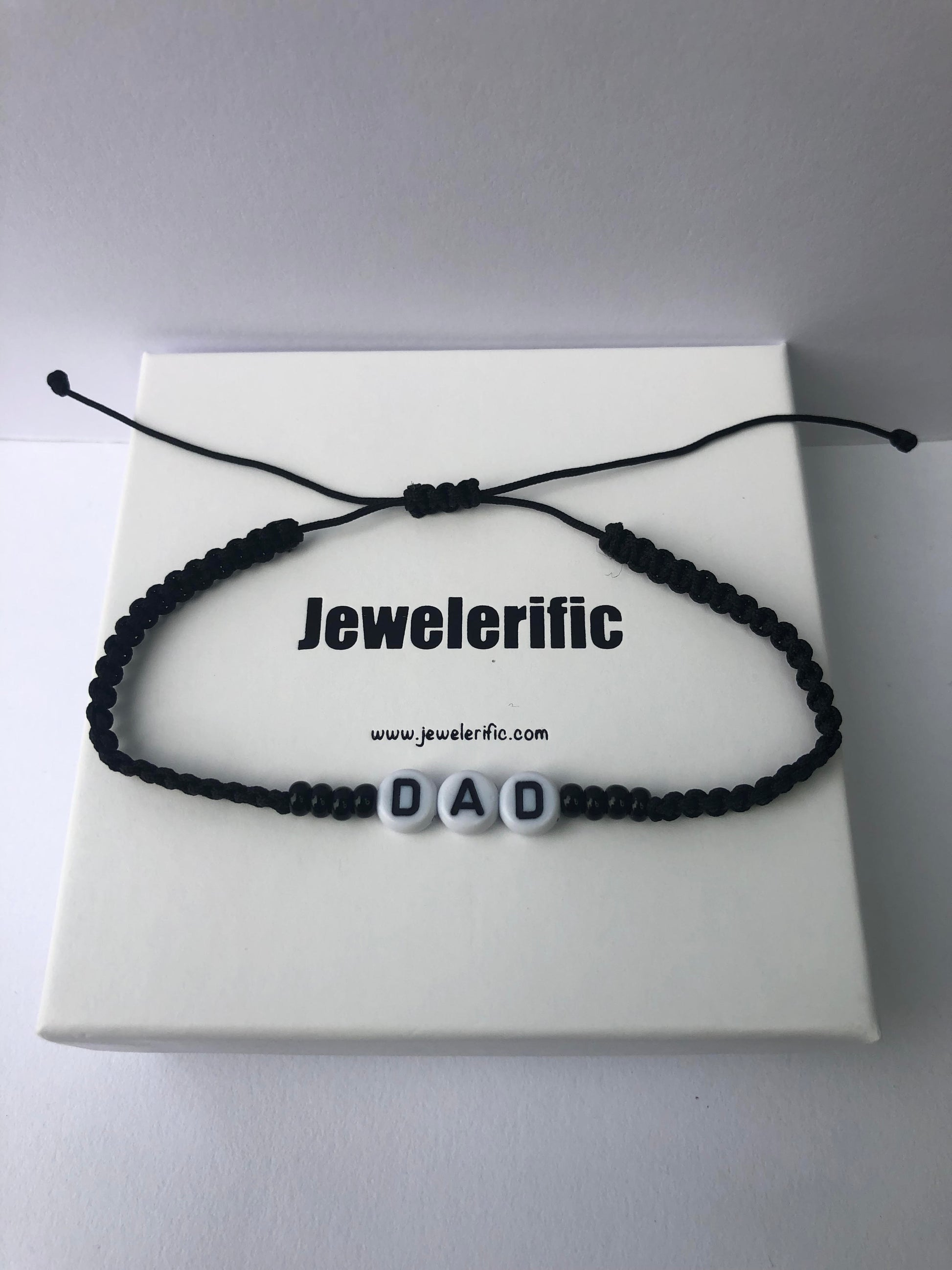 Dad black string bracelet