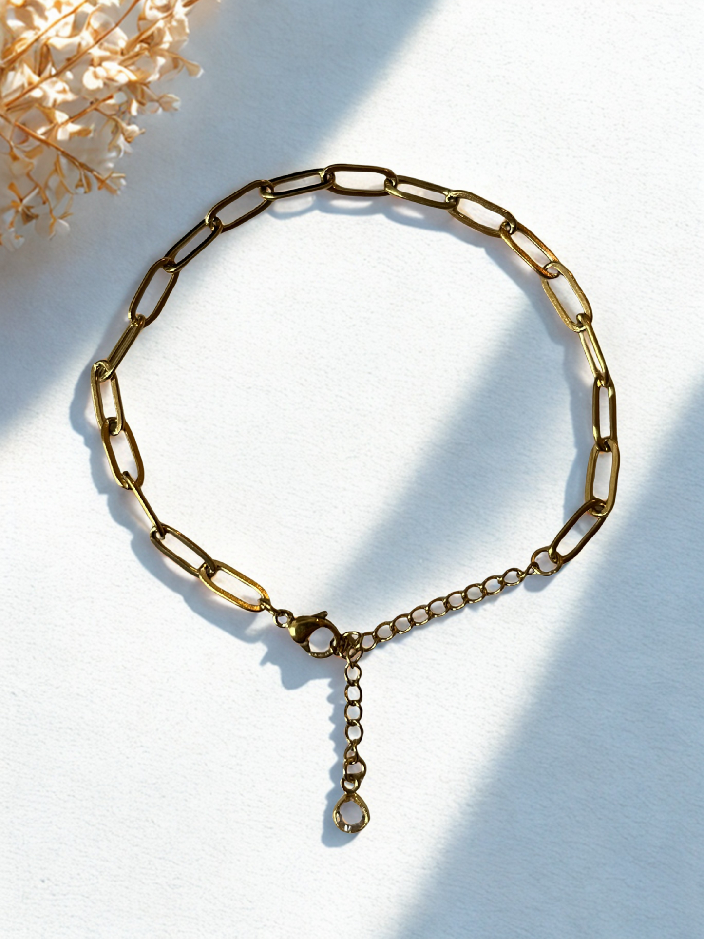 Gold Paperclip Bracelet