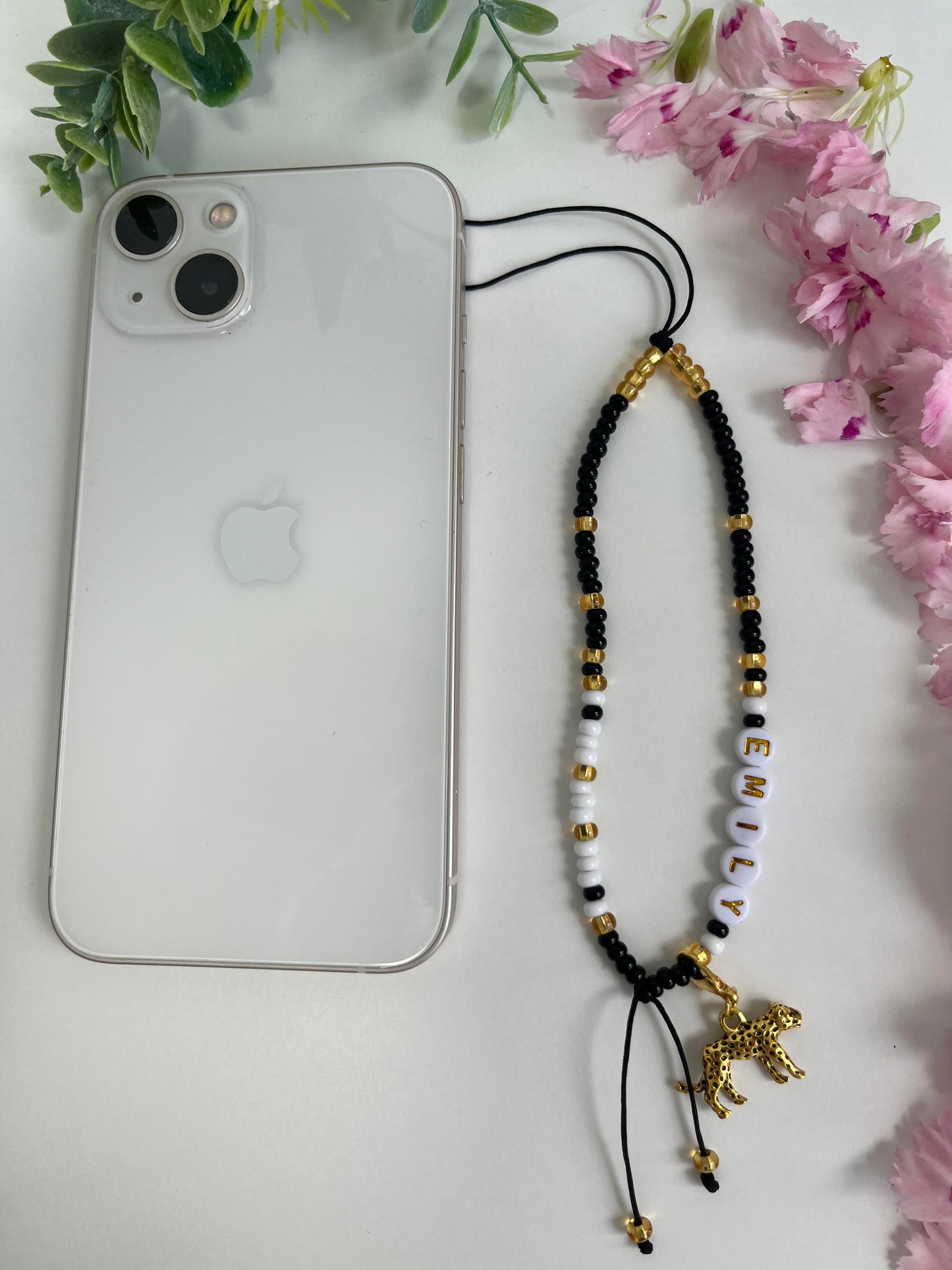 Black and Gold Phone Charm