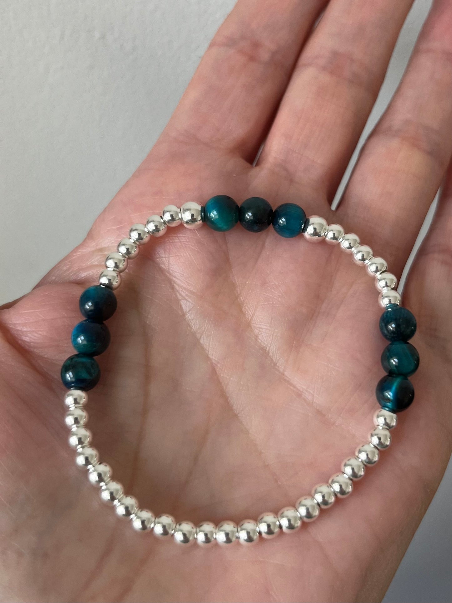 Blue Tiger Eye Crystal Bracelet