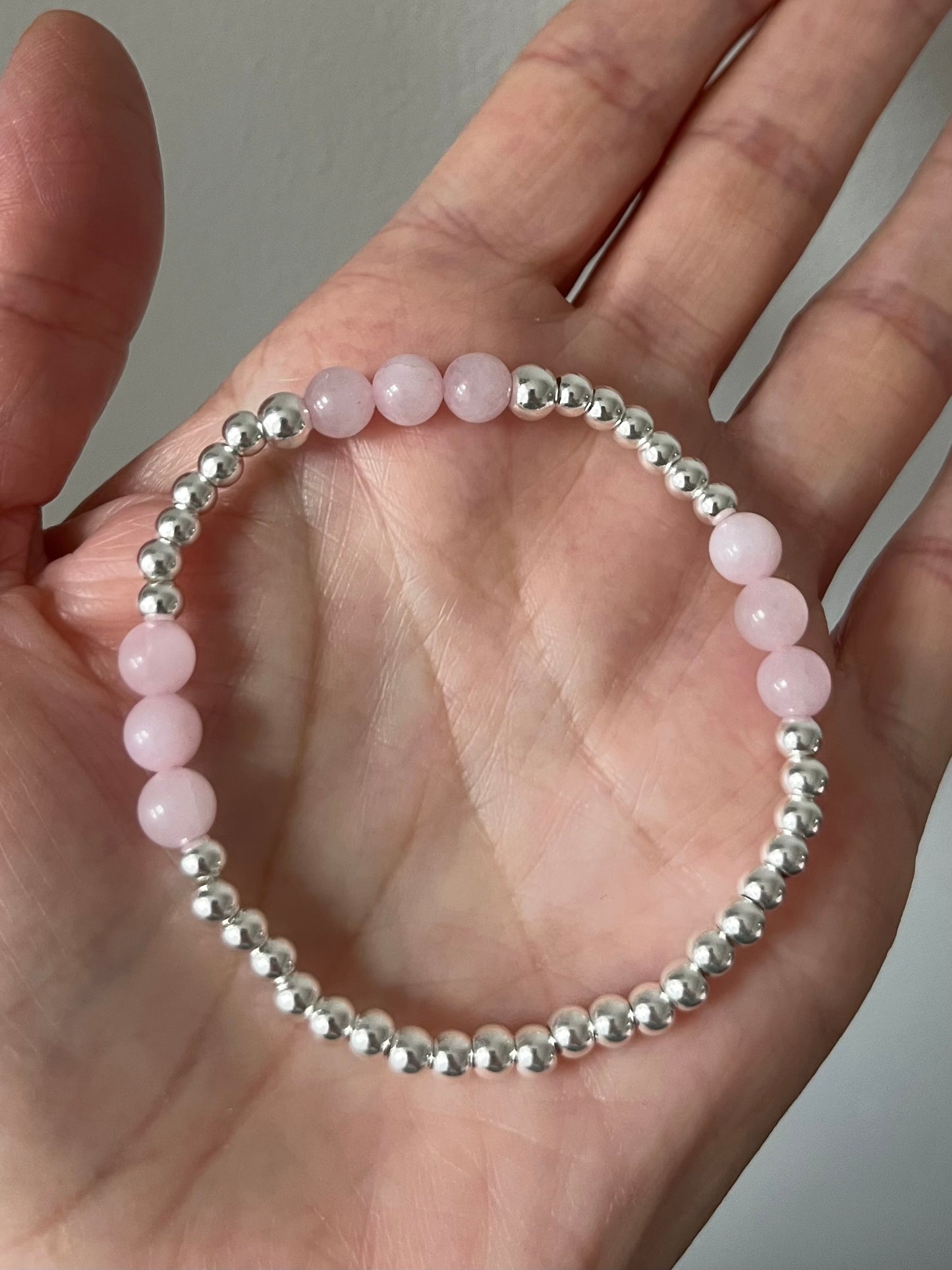 Pink Quartz Crystal Bracelet