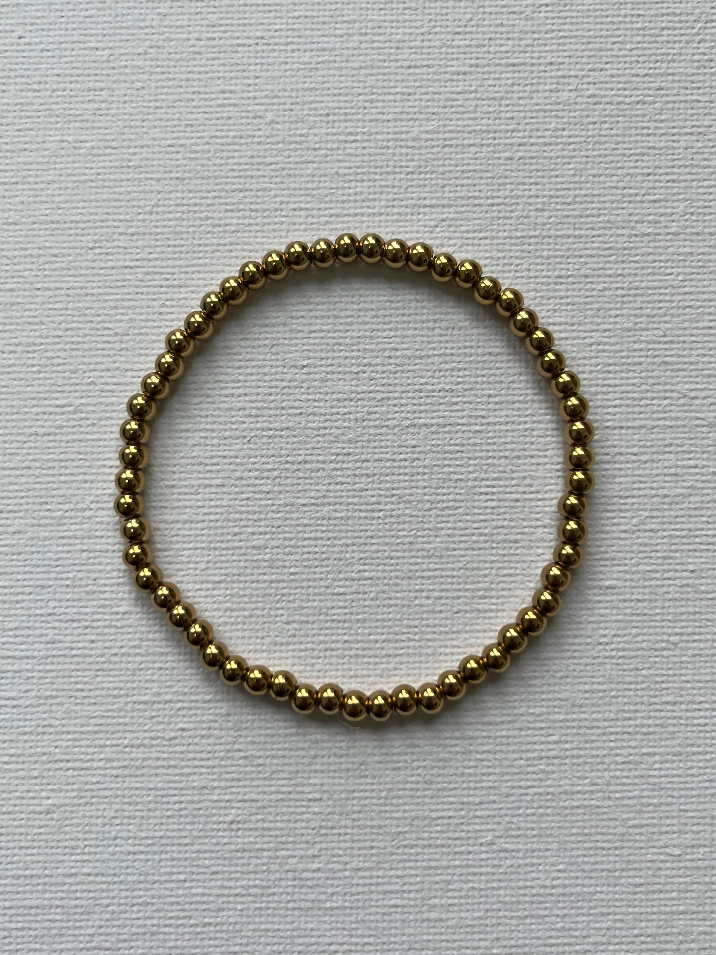 Gold Beaded Stacking Bracelet 4mm