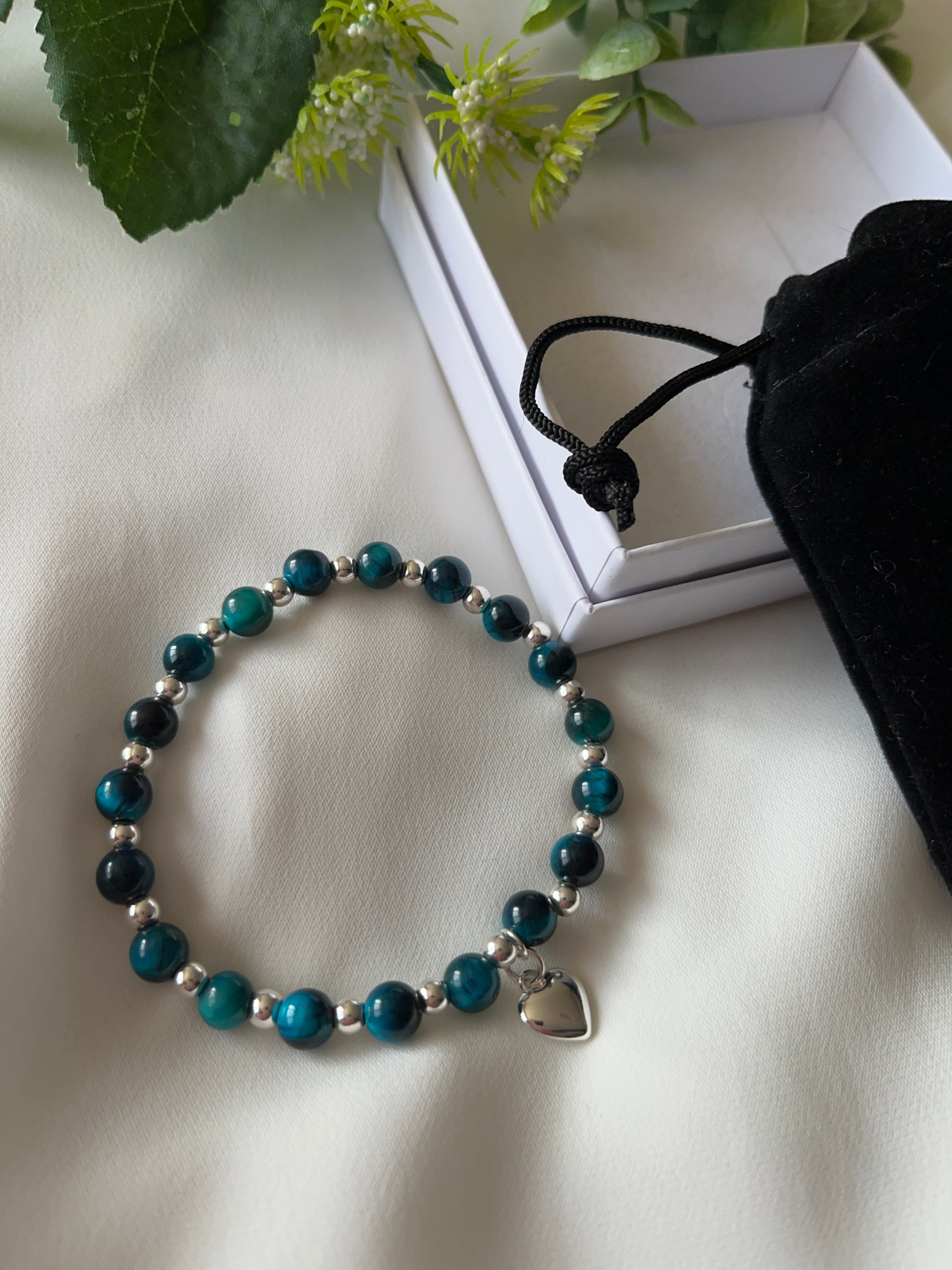 Blue Tiger Eye Crystal Bracelet