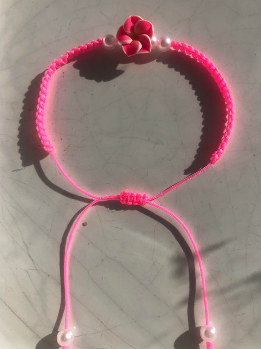 Flower String Bracelet - Pink