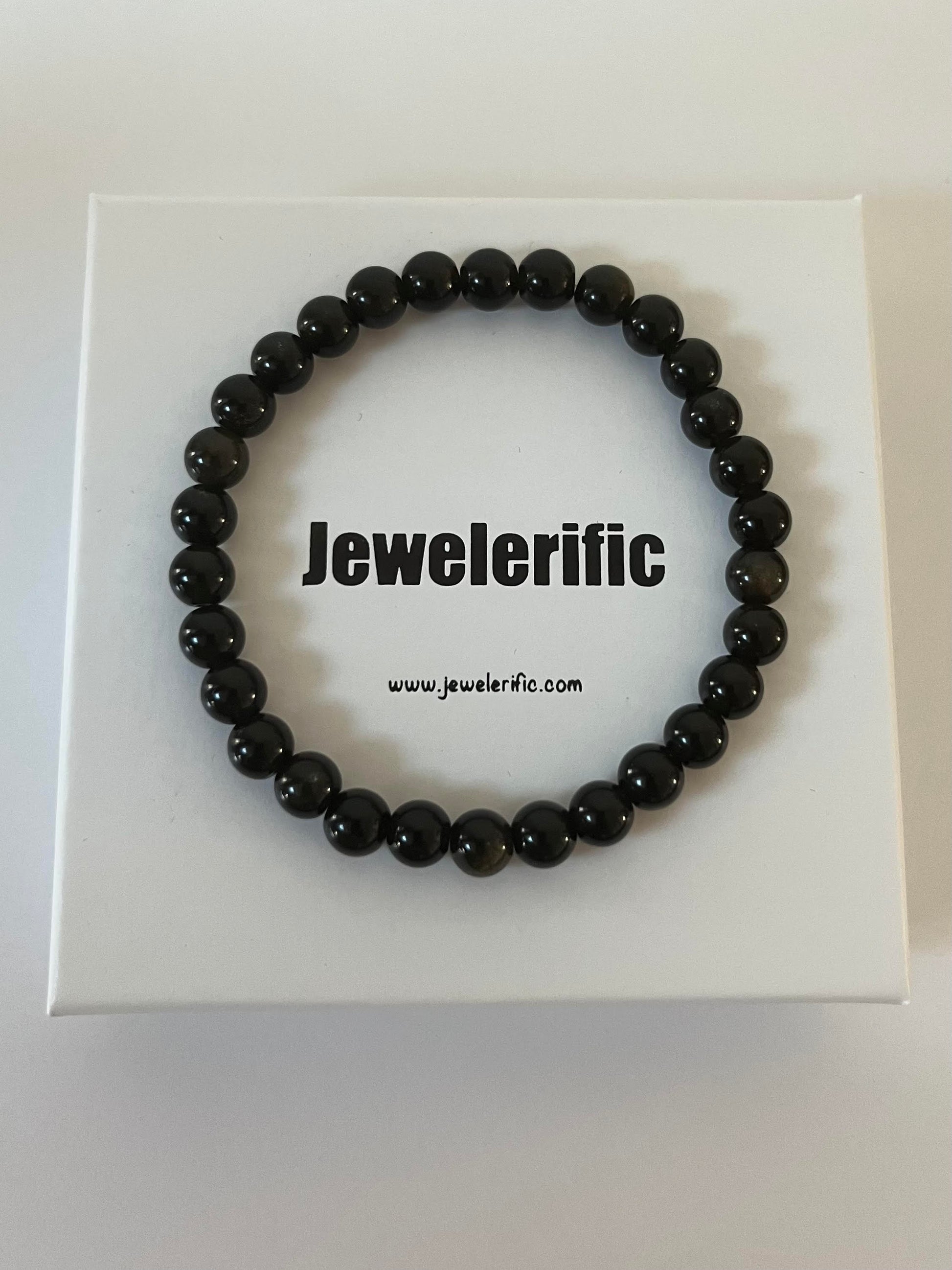 Gold Obsidian Bracelet for Him