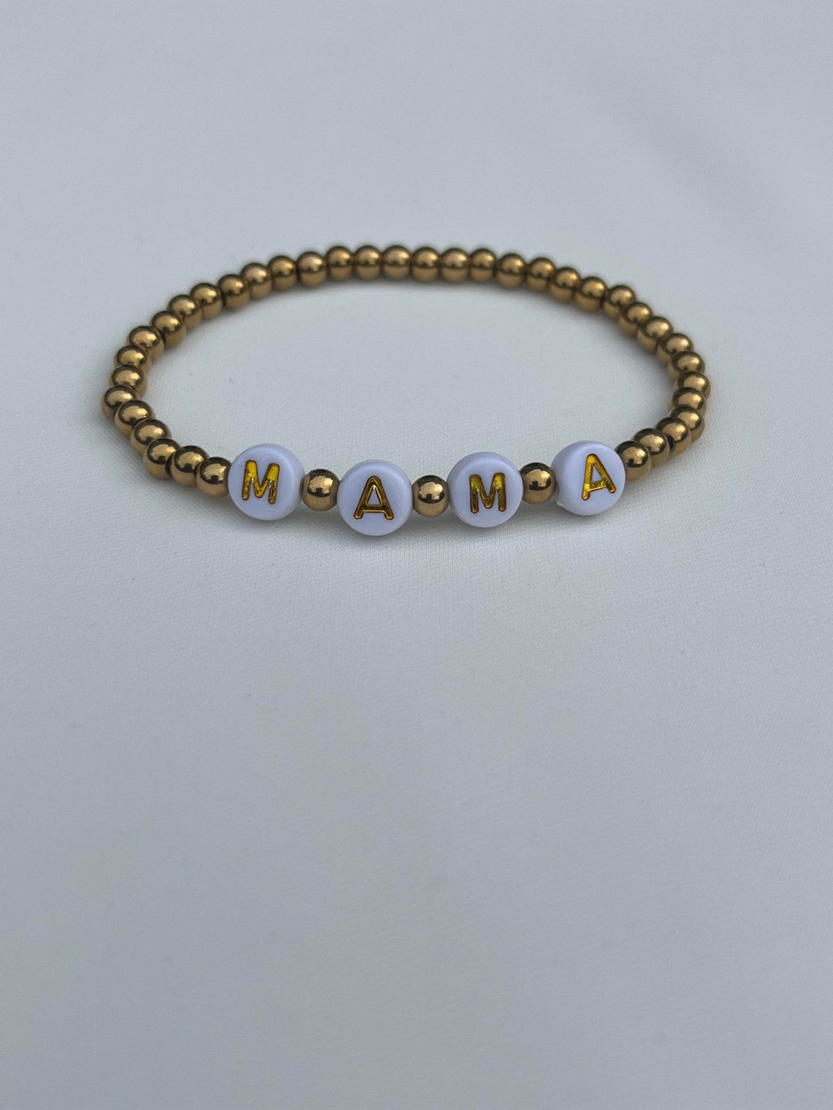 Gold Beaded Mama Bracelet