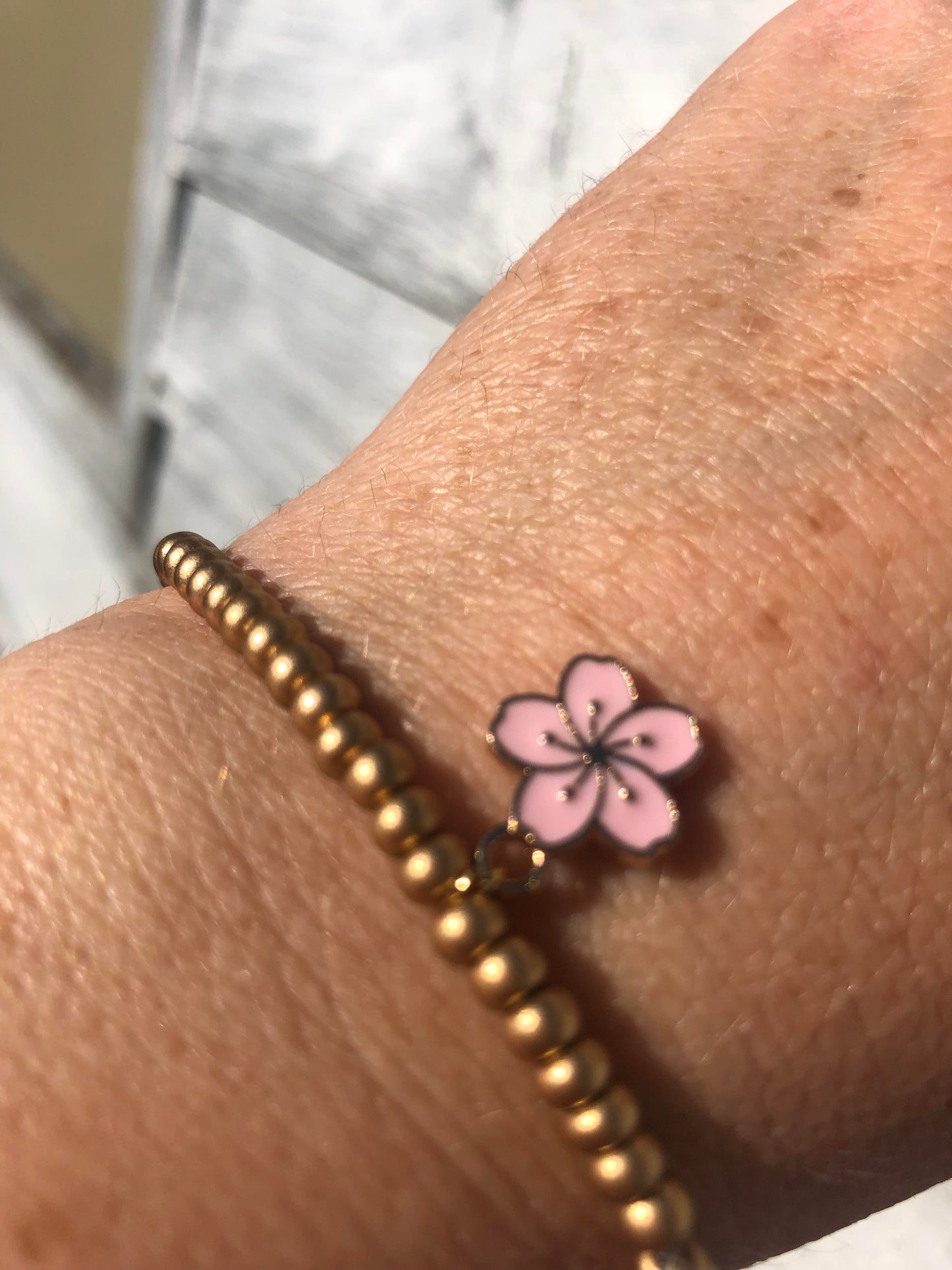 Bracelet Charm - Pink Blossom