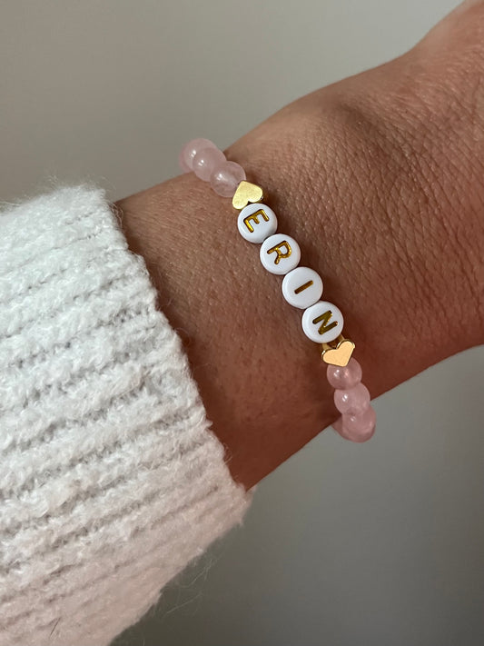Pink Personalised Bracelet