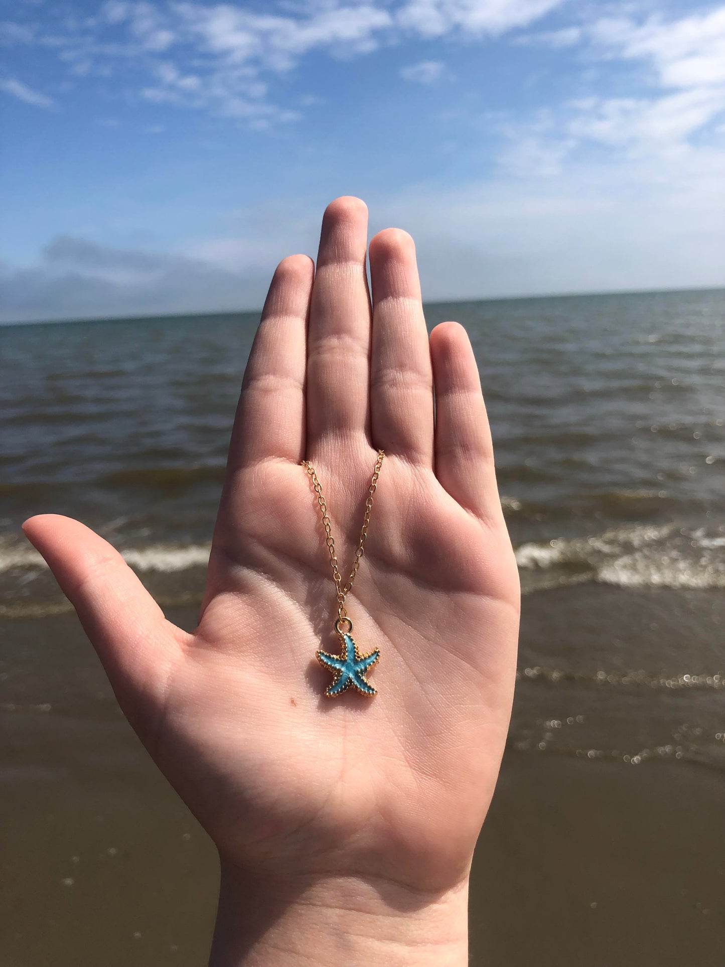 Necklace - Blue Starfish