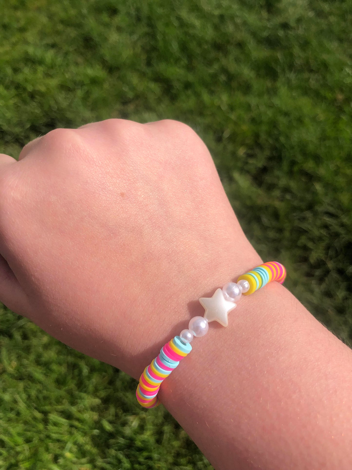 Clay Bead Bracelet - Starry Sunshine