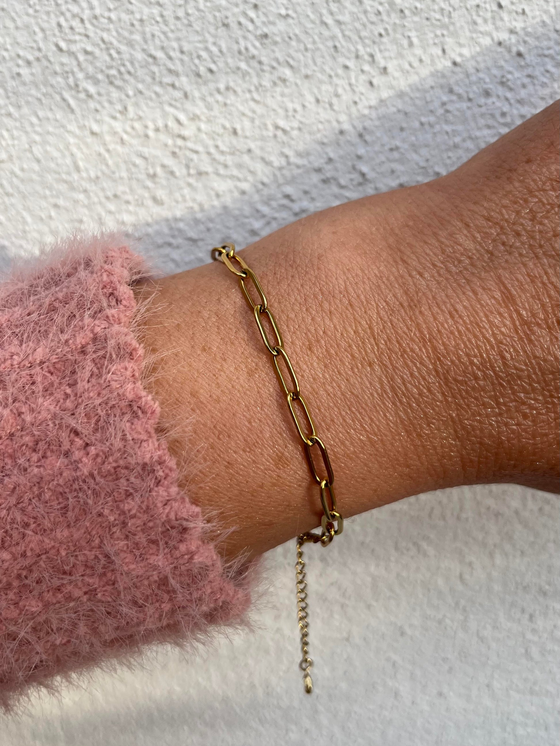 Gold Paperclip Bracelet