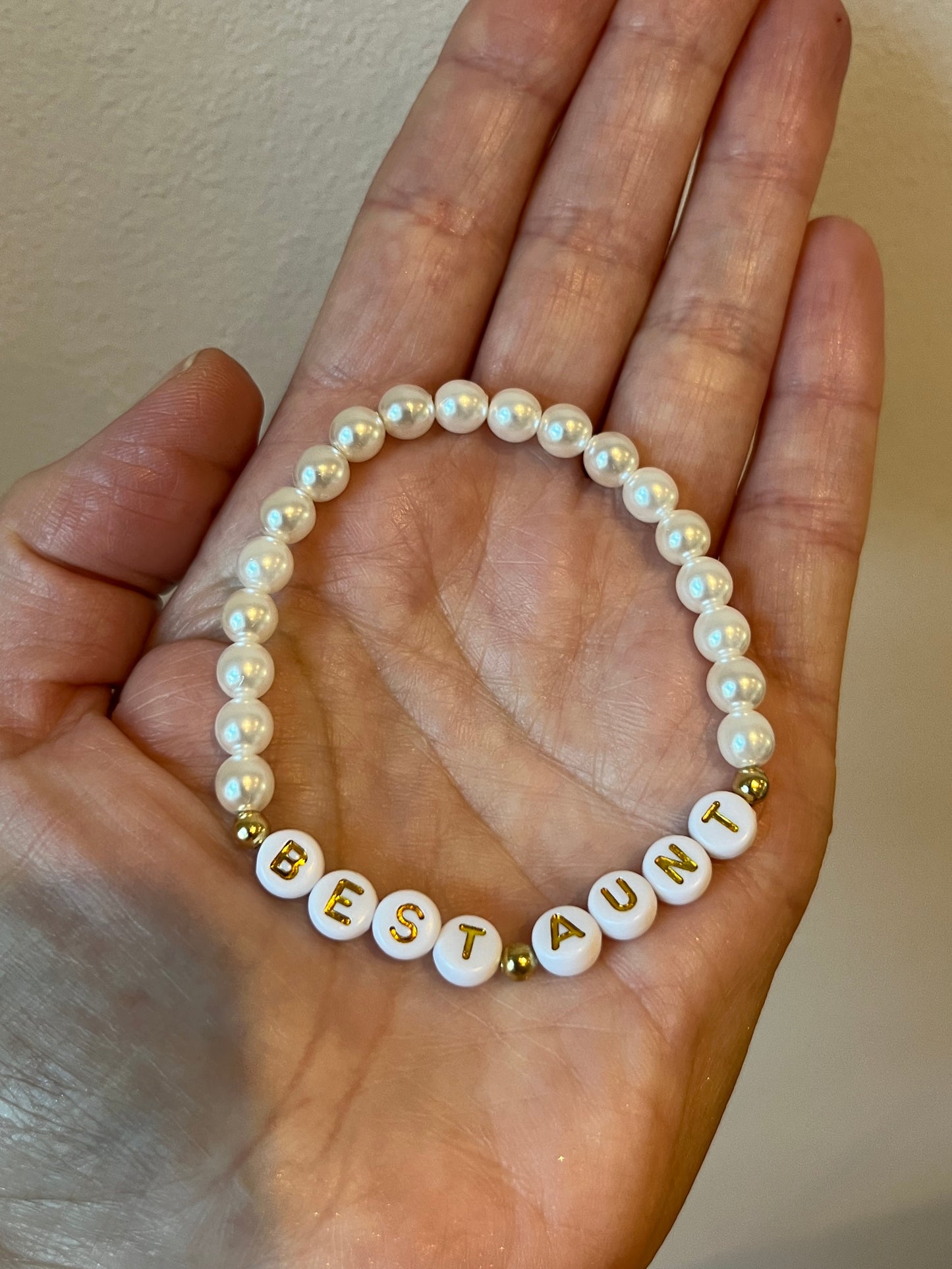 Personalised Name Bracelet Best Aunt