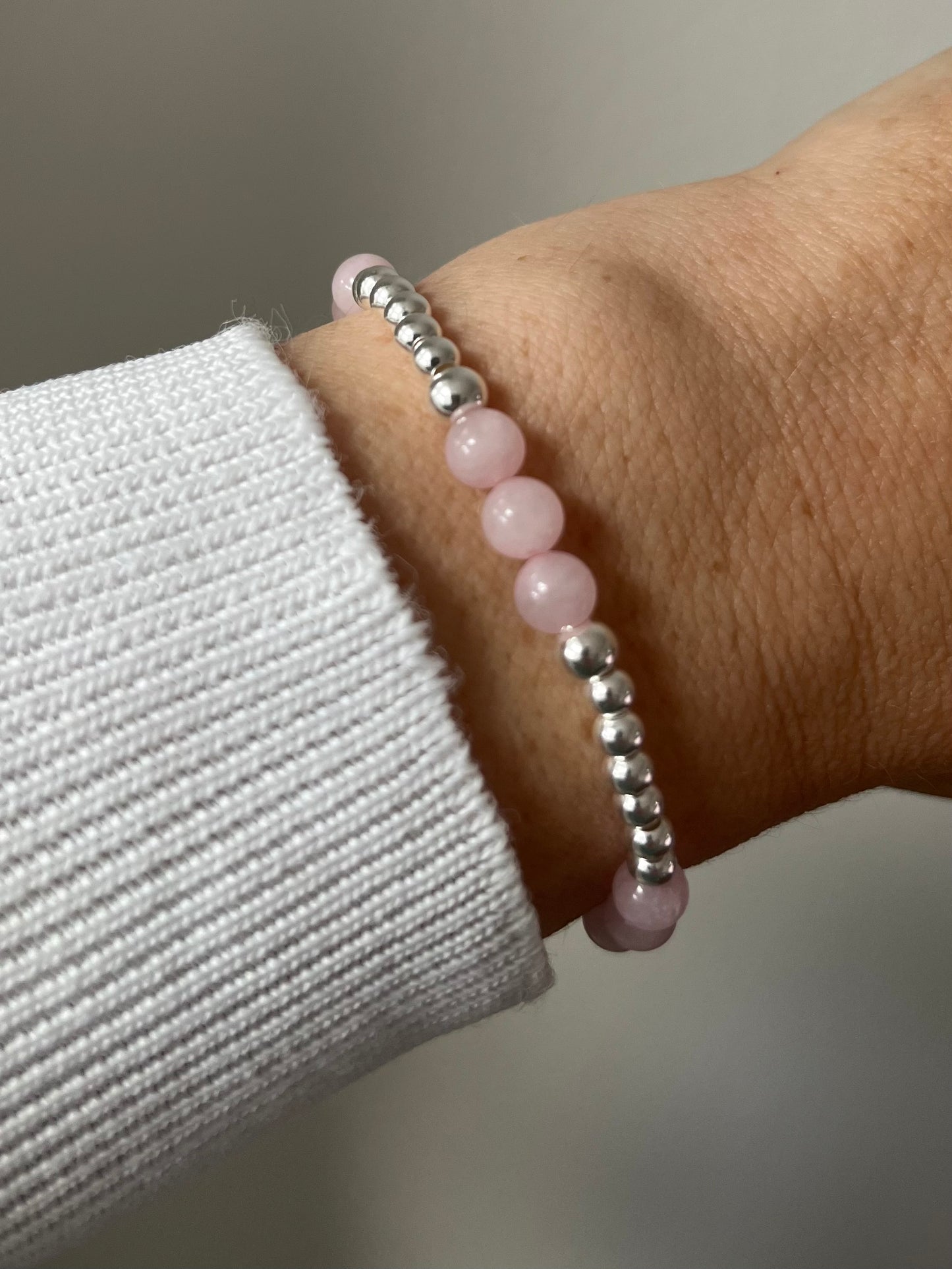 Pink Quartz Crystal Bracelet