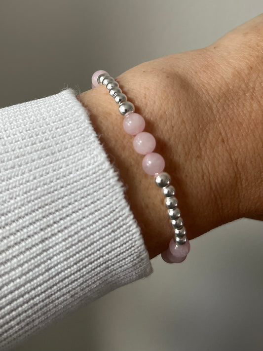 Pink Quartz Crystal Bracelet