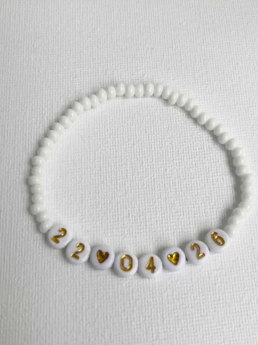 Personalised Date Bracelet