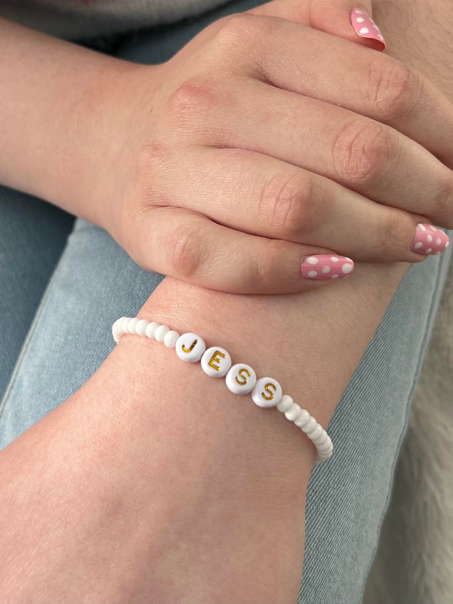 White Seed Bead Bracelet