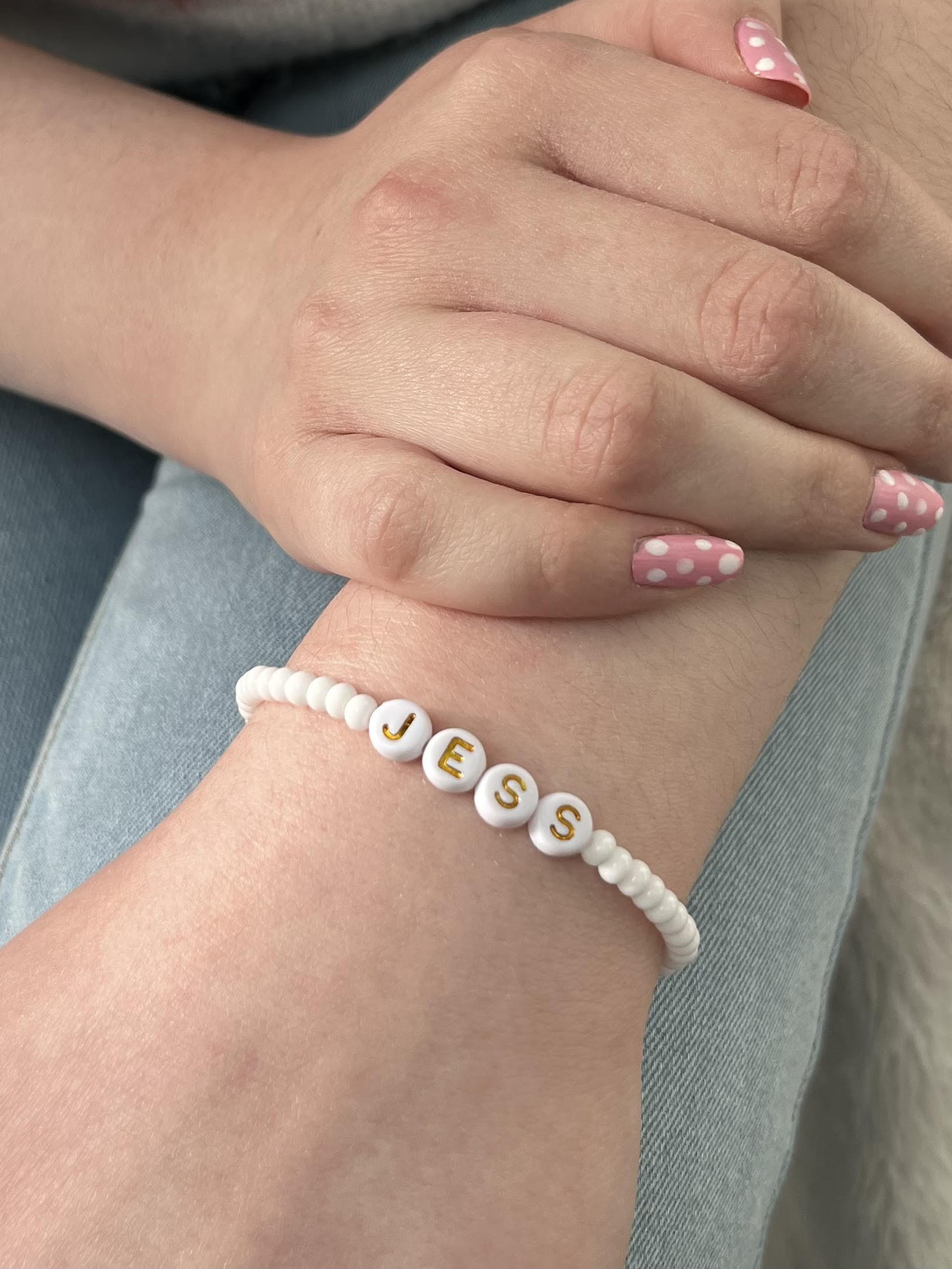 White Seed Bead Bracelet