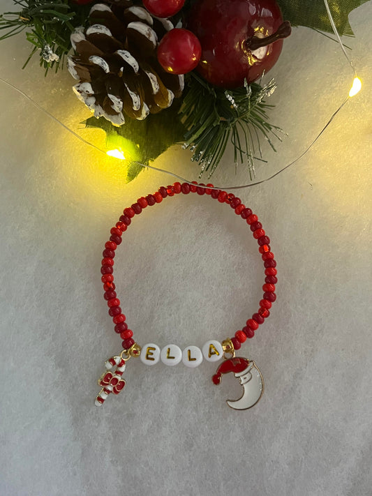 Childrens Christmas Name Bracelet