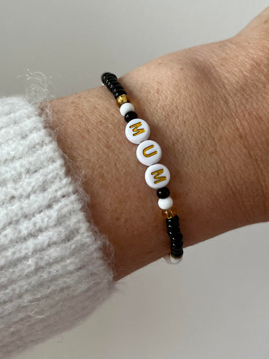 Personalised seed bead bracelet