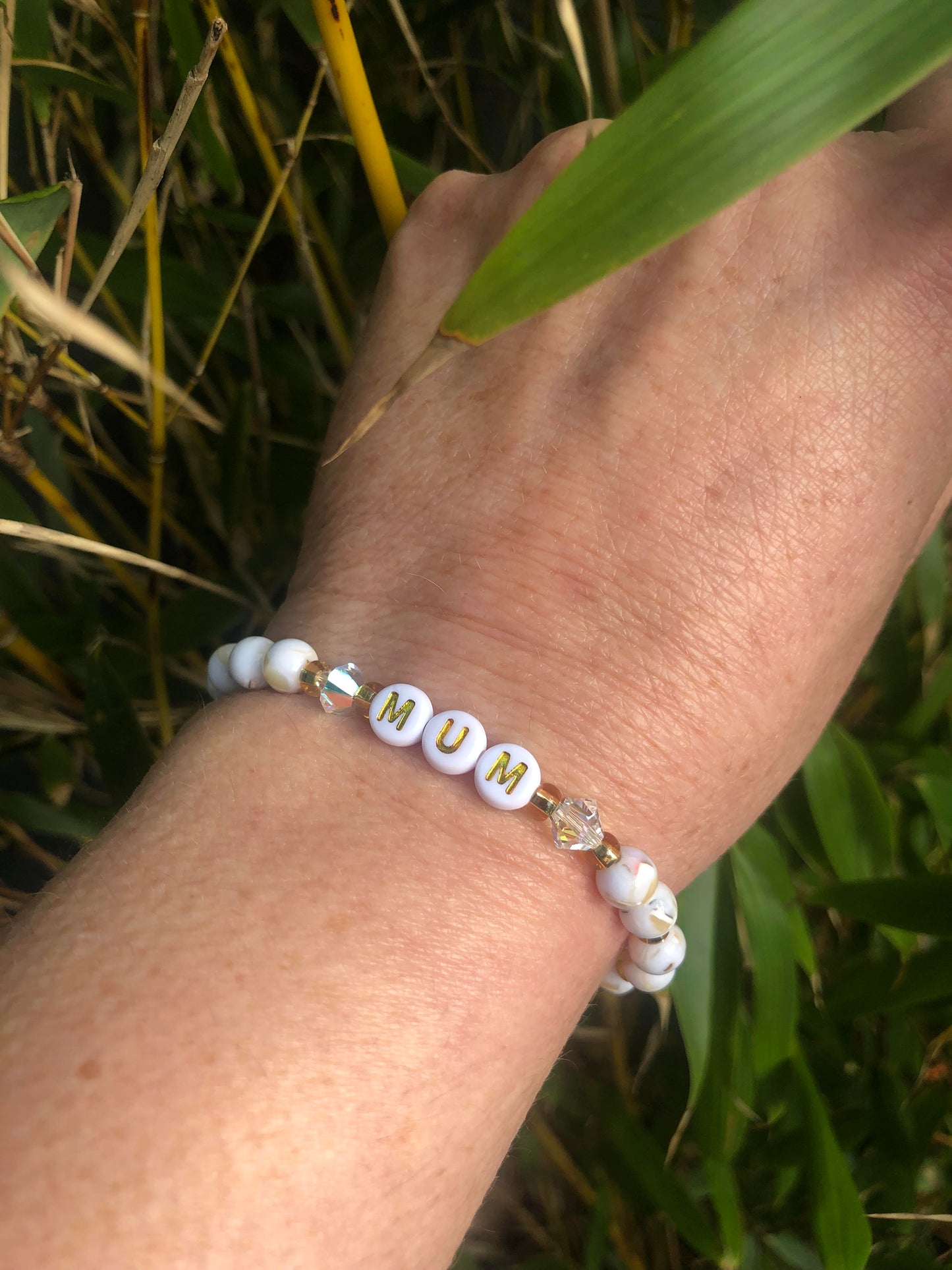 Personalised Gemstone Bracelet - Mum