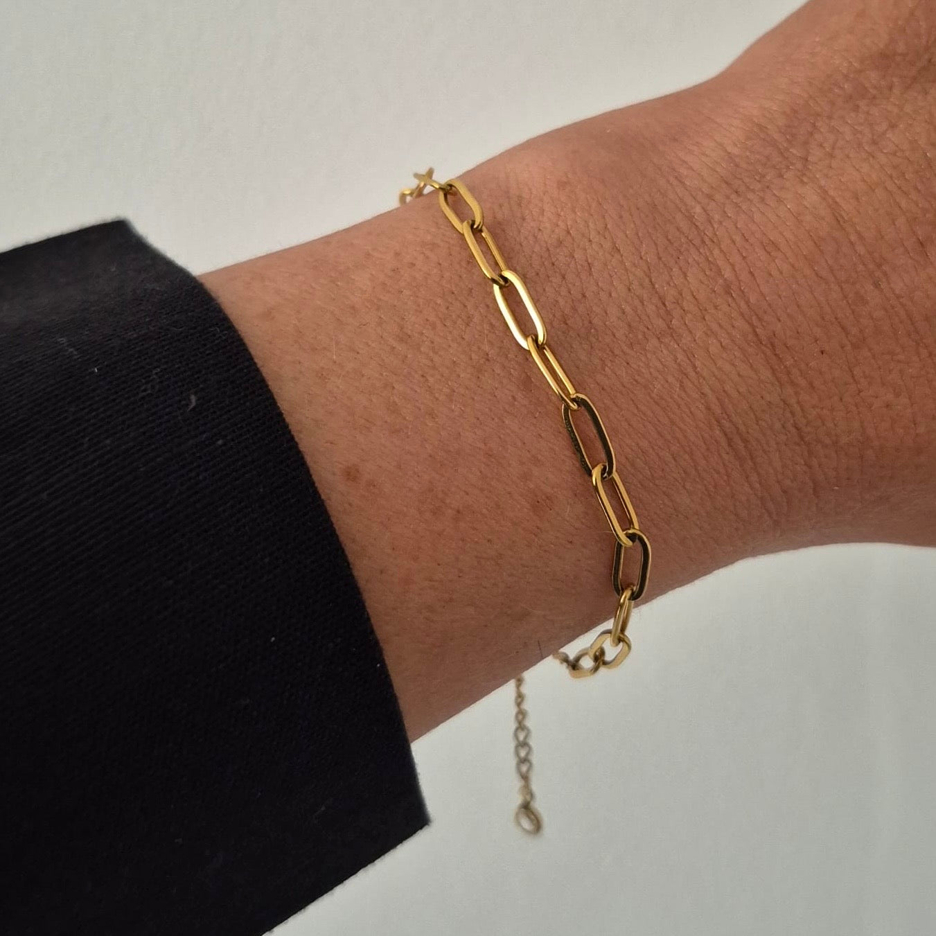 Gold Paperclip Bracelet