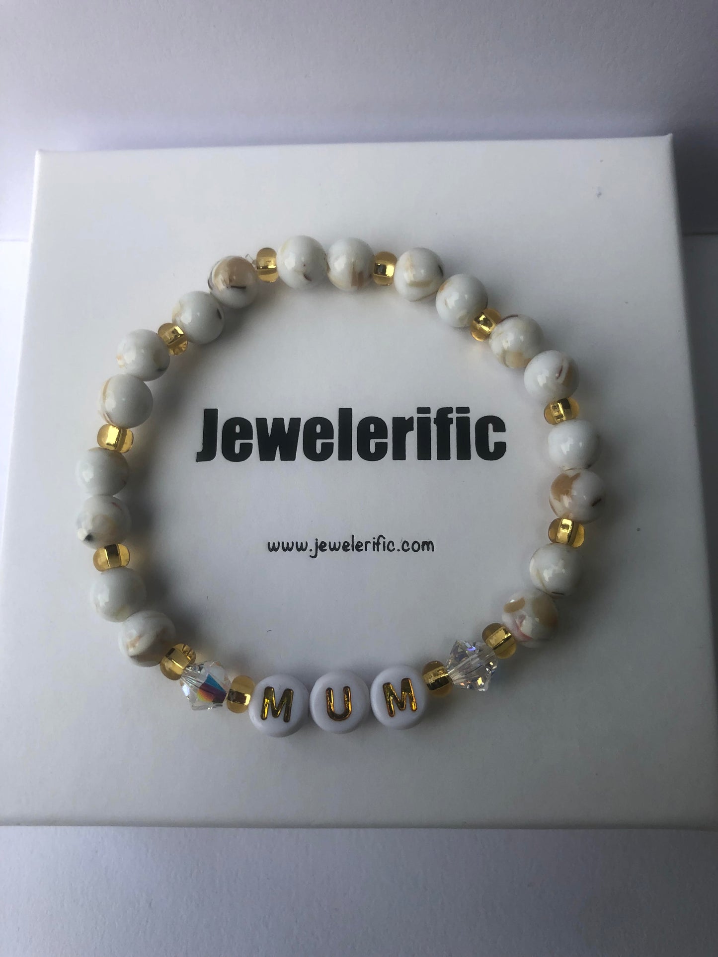 Personalised Gemstone Bracelet - Mum
