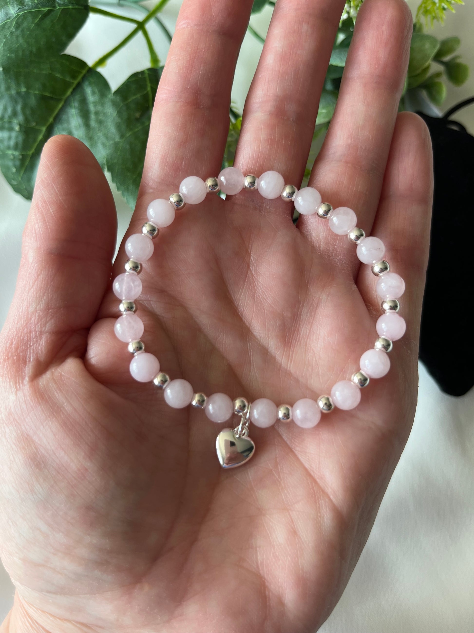 Pink Quartz crystal bracelet 