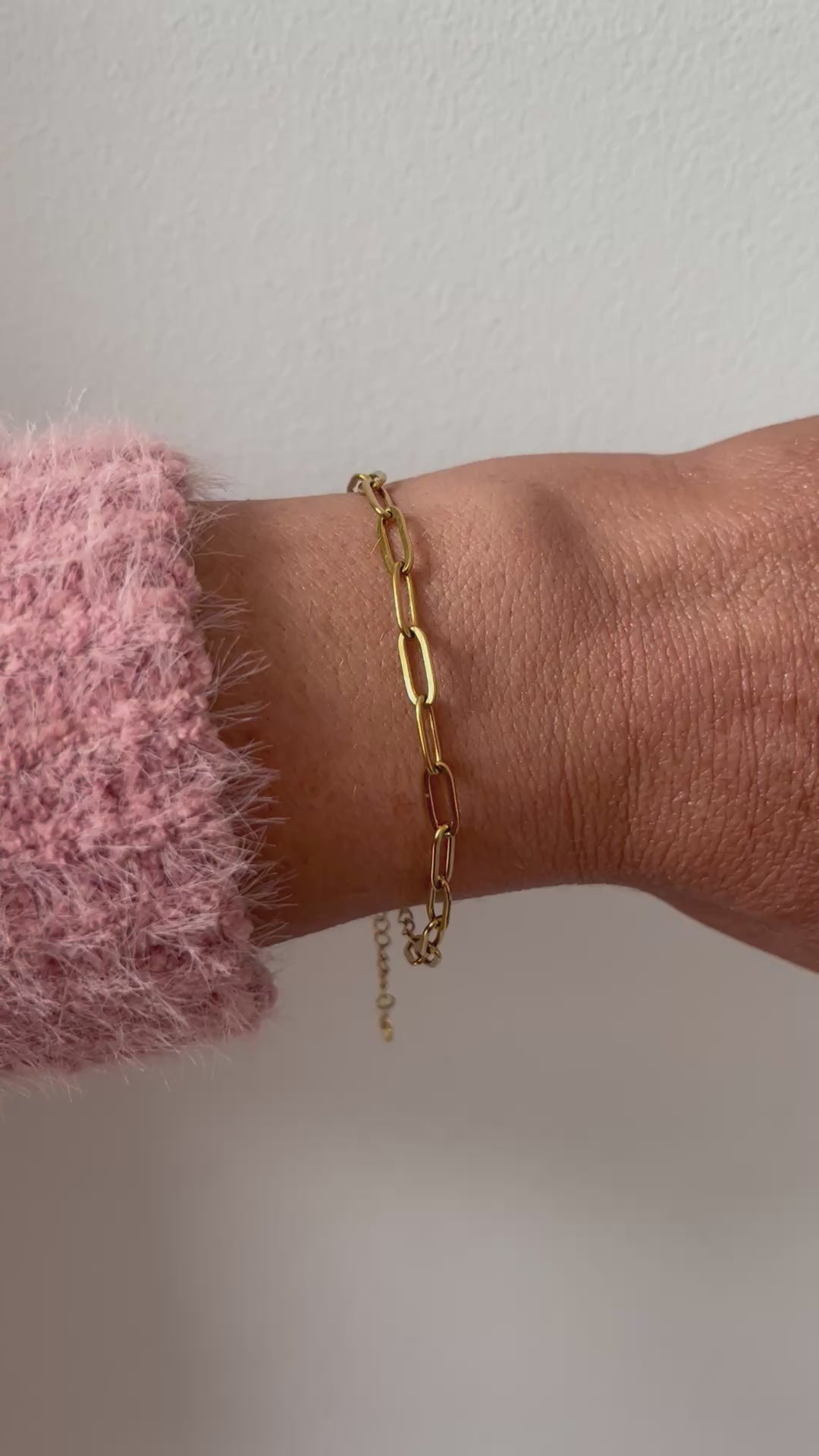 Gold Paper Clip Bracelet