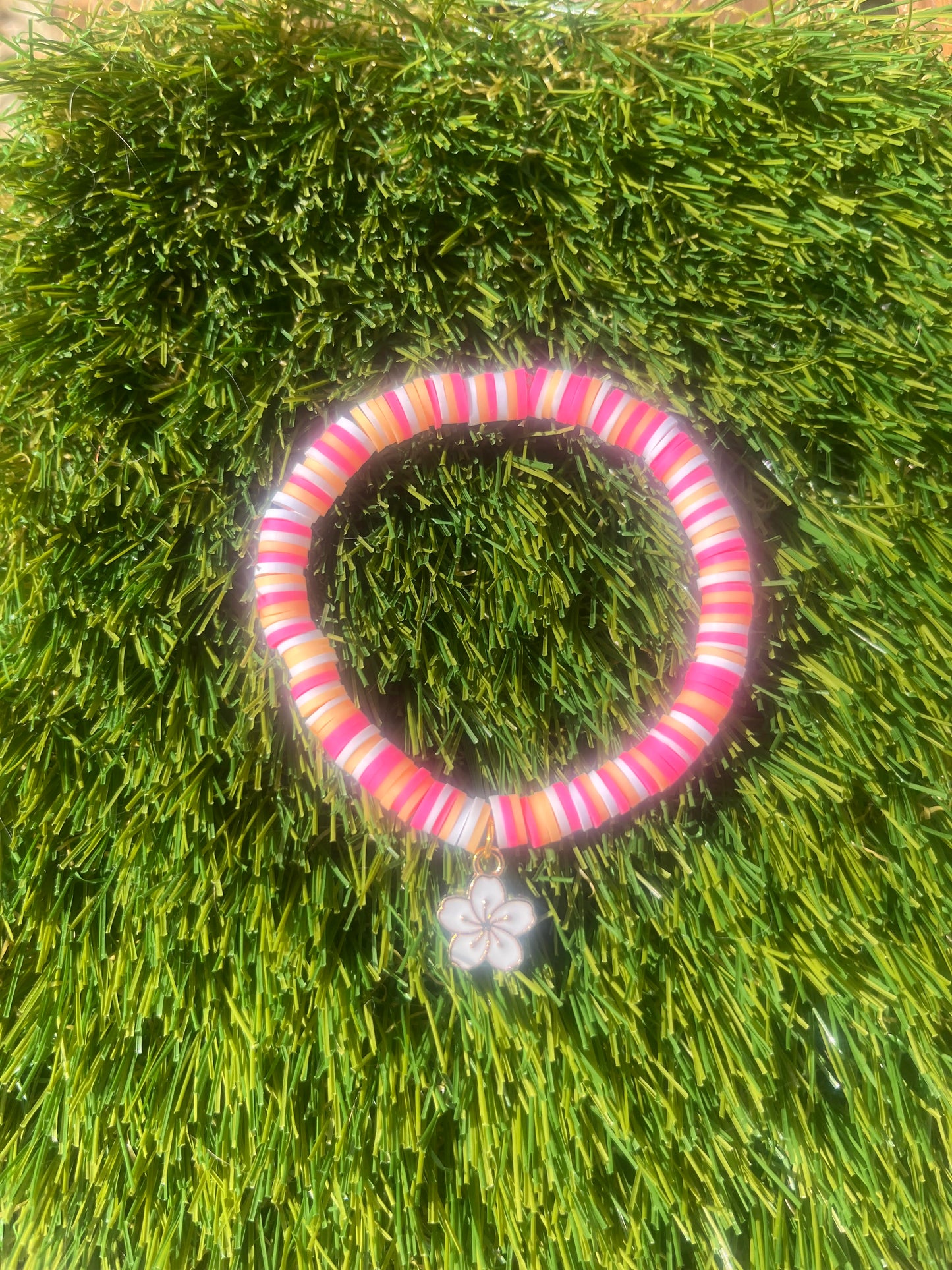 Clay Bead Bracelet - Summer Colours