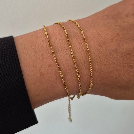 Gold Triple Chain Bracelet